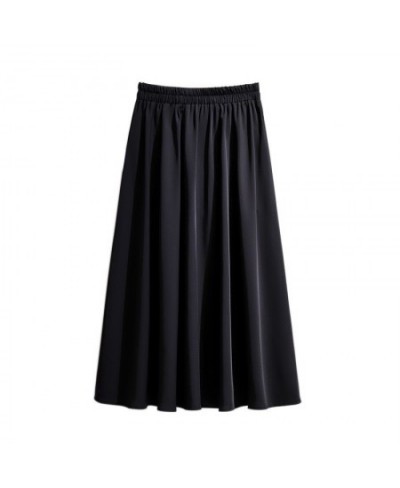 New 2023 Ladies Summer Plus Size Women Clothing Long Skirt For Women Large Casual Loose A-line Black Pleated Skirts 7XL $50.2...