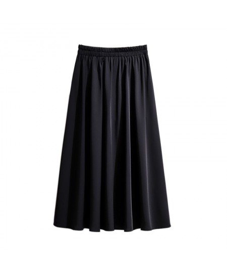 New 2023 Ladies Summer Plus Size Women Clothing Long Skirt For Women Large Casual Loose A-line Black Pleated Skirts 7XL $50.2...