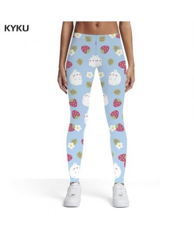 Rabbit Leggings Women Strawberry Sexy Flower Leggins Lovely Printed pants Womens Leggings Pants Jeggings Fashion Skinny $21.2...