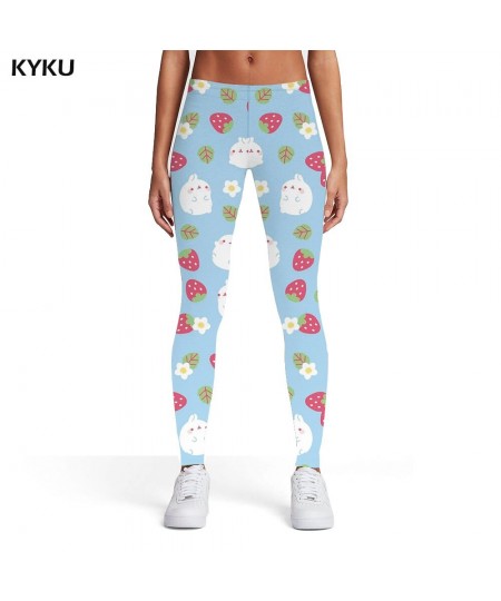 Rabbit Leggings Women Strawberry Sexy Flower Leggins Lovely Printed pants Womens Leggings Pants Jeggings Fashion Skinny $21.2...