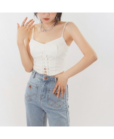 Y2k 2 Piece Set Women Cross-strap Crop Tops and Pleated Skirt Lace-up Double Zipper Mini Skirts Harajuku Cute Suits Outfits $...