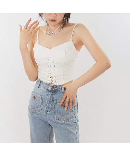 Y2k 2 Piece Set Women Cross-strap Crop Tops and Pleated Skirt Lace-up Double Zipper Mini Skirts Harajuku Cute Suits Outfits $...