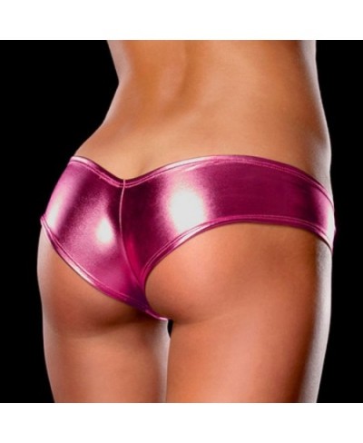 Lacquer Leather Trendy Panties Ladies Fashion Low-waist Panties Sexy Solid Color Panties Shiny Personality Panties $11.20 - U...