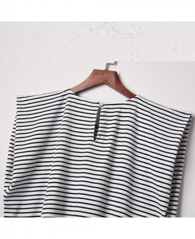 Women Blouse Top Stripe Print Stylish T-shirts $53.39 - Underwear