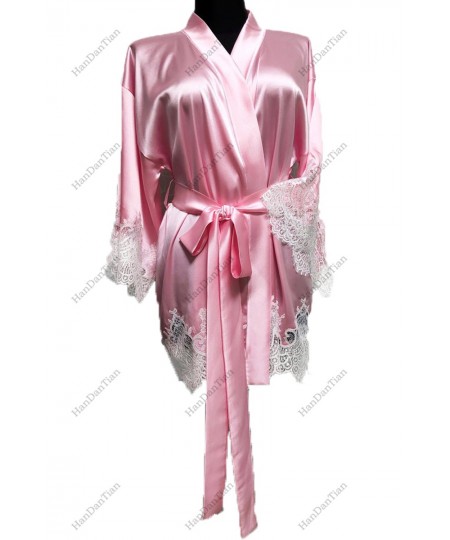 2023 Women's satin kimono robe for bridesmaids and bridal wedding party preparation short robe $97.56 - Sleepwears