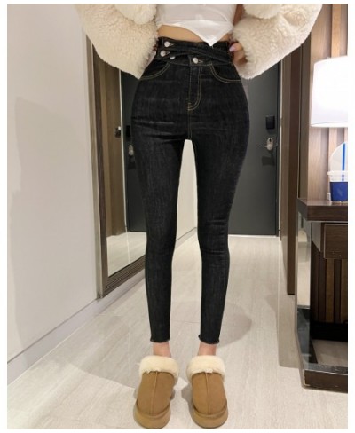 Streetwear Jeans for Women Light Blue Lace-up High Waisted Pencil Pants Mom Elastic Denim Korean Sexy Pantalones Ladies Botto...