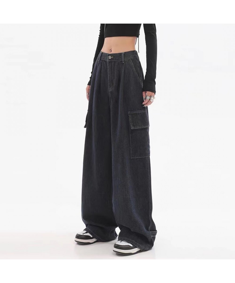 Baggy Jeans Women High Waisted Denim Pants Spring 2023 Casual Wide Leg Trousers Korean Fashion Pants Loose Black Jeans $62.05...