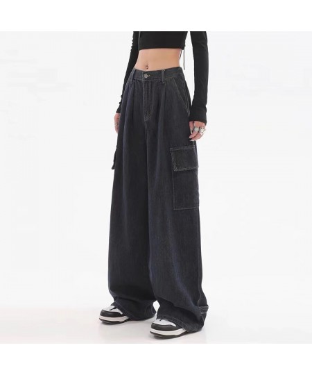 Baggy Jeans Women High Waisted Denim Pants Spring 2023 Casual Wide Leg Trousers Korean Fashion Pants Loose Black Jeans $62.05...