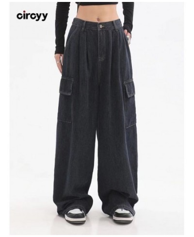 Baggy Jeans Women High Waisted Denim Pants Spring 2023 Casual Wide Leg Trousers Korean Fashion Pants Loose Black Jeans $62.05...