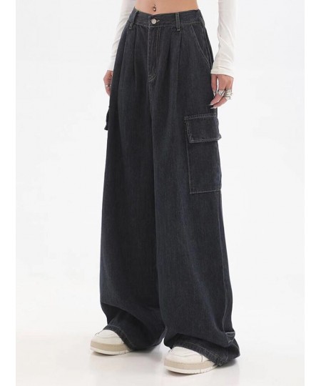 Baggy Jeans Women High Waisted Denim Pants Spring 2023 Casual Wide Leg Trousers Korean Fashion Pants Loose Black Jeans $62.05...