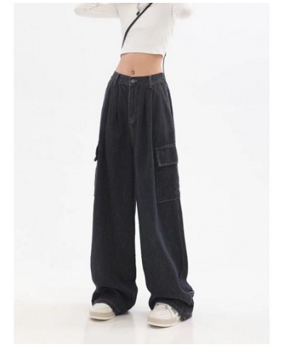 Baggy Jeans Women High Waisted Denim Pants Spring 2023 Casual Wide Leg Trousers Korean Fashion Pants Loose Black Jeans $62.05...