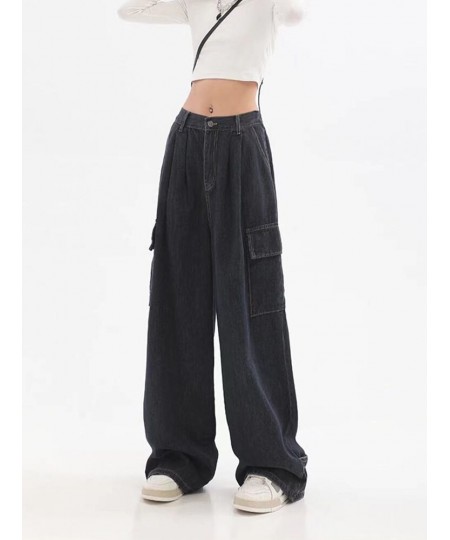 Baggy Jeans Women High Waisted Denim Pants Spring 2023 Casual Wide Leg Trousers Korean Fashion Pants Loose Black Jeans $62.05...