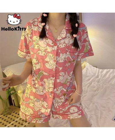 Melody Pajamas Set For Women Girls 2022 Summer Clothes Y2k Aesthetic Shorts Cotton Nightwear Sleepwear Pijamas De Mujer $34.4...