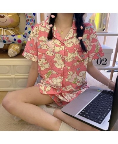 Melody Pajamas Set For Women Girls 2022 Summer Clothes Y2k Aesthetic Shorts Cotton Nightwear Sleepwear Pijamas De Mujer $34.4...