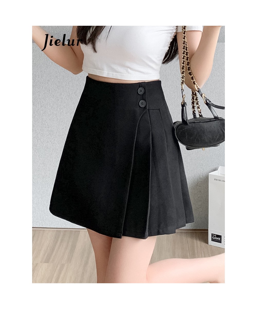 Korean Small Irregular Half Skirt Female Fold Sweet Pleated Skirt Spring New High Waist Solid Women's A-Line Short Skirt $33....