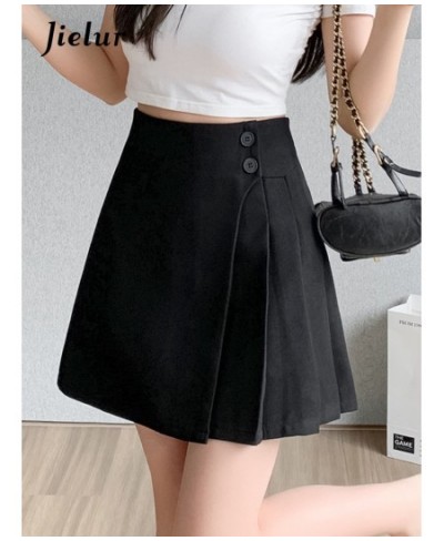 Korean Small Irregular Half Skirt Female Fold Sweet Pleated Skirt Spring New High Waist Solid Women's A-Line Short Skirt $33....