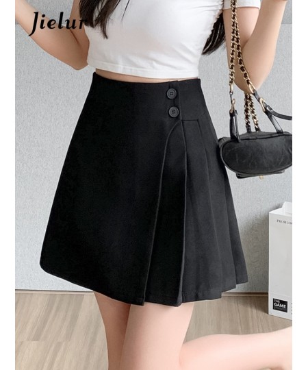 Korean Small Irregular Half Skirt Female Fold Sweet Pleated Skirt Spring New High Waist Solid Women's A-Line Short Skirt $33....