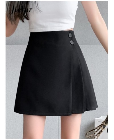 Korean Small Irregular Half Skirt Female Fold Sweet Pleated Skirt Spring New High Waist Solid Women's A-Line Short Skirt $33....