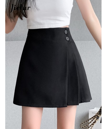 Korean Small Irregular Half Skirt Female Fold Sweet Pleated Skirt Spring New High Waist Solid Women's A-Line Short Skirt $33....