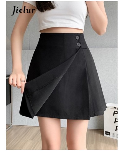 Korean Small Irregular Half Skirt Female Fold Sweet Pleated Skirt Spring New High Waist Solid Women's A-Line Short Skirt $33....