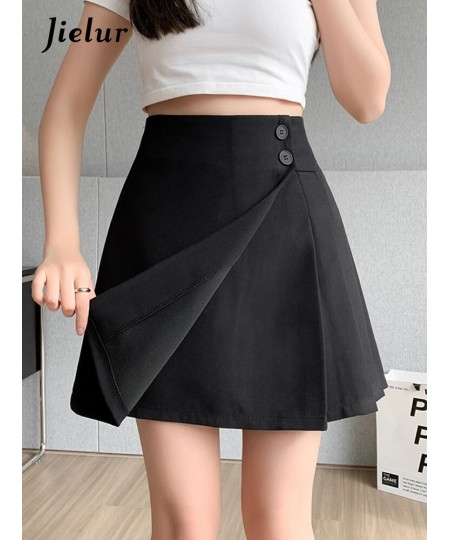 Korean Small Irregular Half Skirt Female Fold Sweet Pleated Skirt Spring New High Waist Solid Women's A-Line Short Skirt $33....