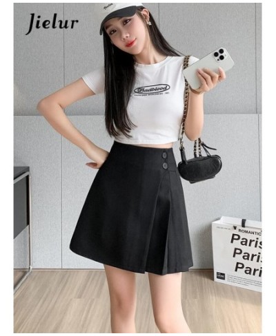 Korean Small Irregular Half Skirt Female Fold Sweet Pleated Skirt Spring New High Waist Solid Women's A-Line Short Skirt $33....