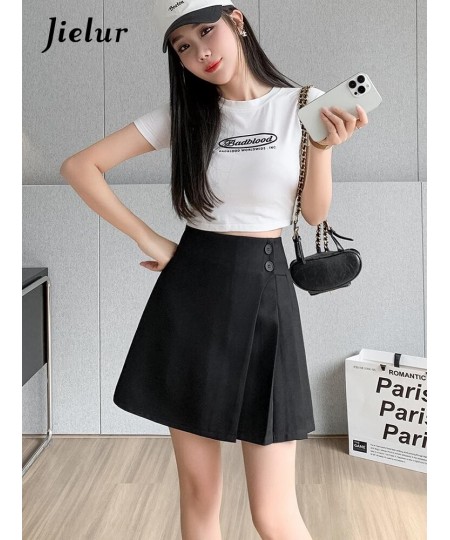 Korean Small Irregular Half Skirt Female Fold Sweet Pleated Skirt Spring New High Waist Solid Women's A-Line Short Skirt $33....