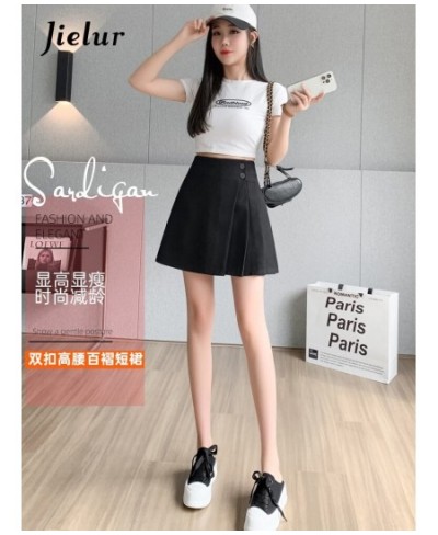 Korean Small Irregular Half Skirt Female Fold Sweet Pleated Skirt Spring New High Waist Solid Women's A-Line Short Skirt $33....