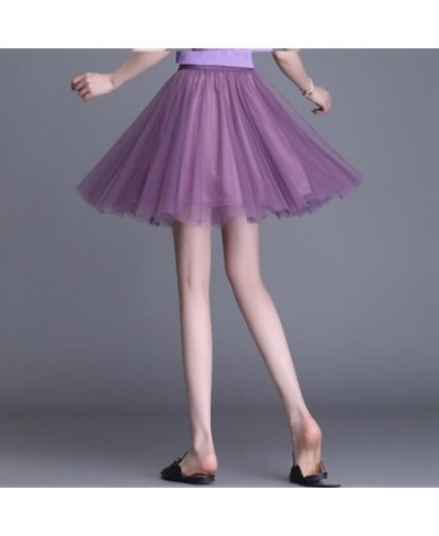 Adult Tutu Skirt Women Summer Vintage Tulle Skirt Korean Style Dancewear Party Costume Ball Gown Mini Skirt $47.65 - Skirts