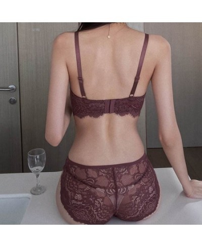 Classic Bandage Lingerie Set Push Up Brassiere Lace Plus Size Underwear Set Sexy Ultra-thin Cup For Women Underwear $47.75 - ...