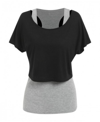 Heathered Tank Top and Cropped Plain T-shirt Women Twinset T Shirt Tee Sporty Fancy Like Casual Active T-Shirts $29.89 - Tops...