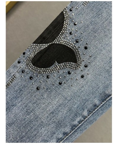 Butterfly Sequins Jeans Women Bling Bling Spring Autumn Woman High Waist Pencil Denim Pants $46.35 - Jeans