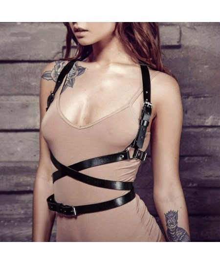 Women's Sexy Garter Body Bondage Fashionable Punk Leather Women's Bound Waist Strap Suspender Gothic Harajuku Belt $21.16 - U...