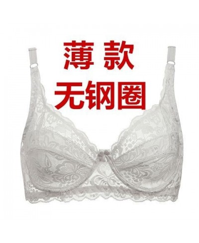 Seamless Bra Big Breasts Show Small Thin Section Fat Girl Anti-sagging Female No Steel Ring Lace Underwear Womens Lingerie $2...