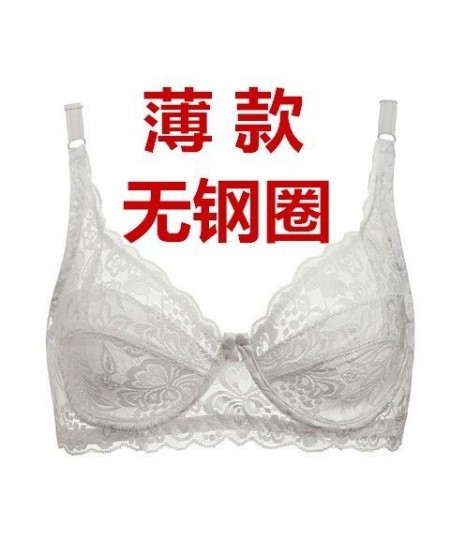 Seamless Bra Big Breasts Show Small Thin Section Fat Girl Anti-sagging Female No Steel Ring Lace Underwear Womens Lingerie $2...