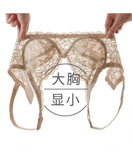 Seamless Bra Big Breasts Show Small Thin Section Fat Girl Anti-sagging Female No Steel Ring Lace Underwear Womens Lingerie $2...