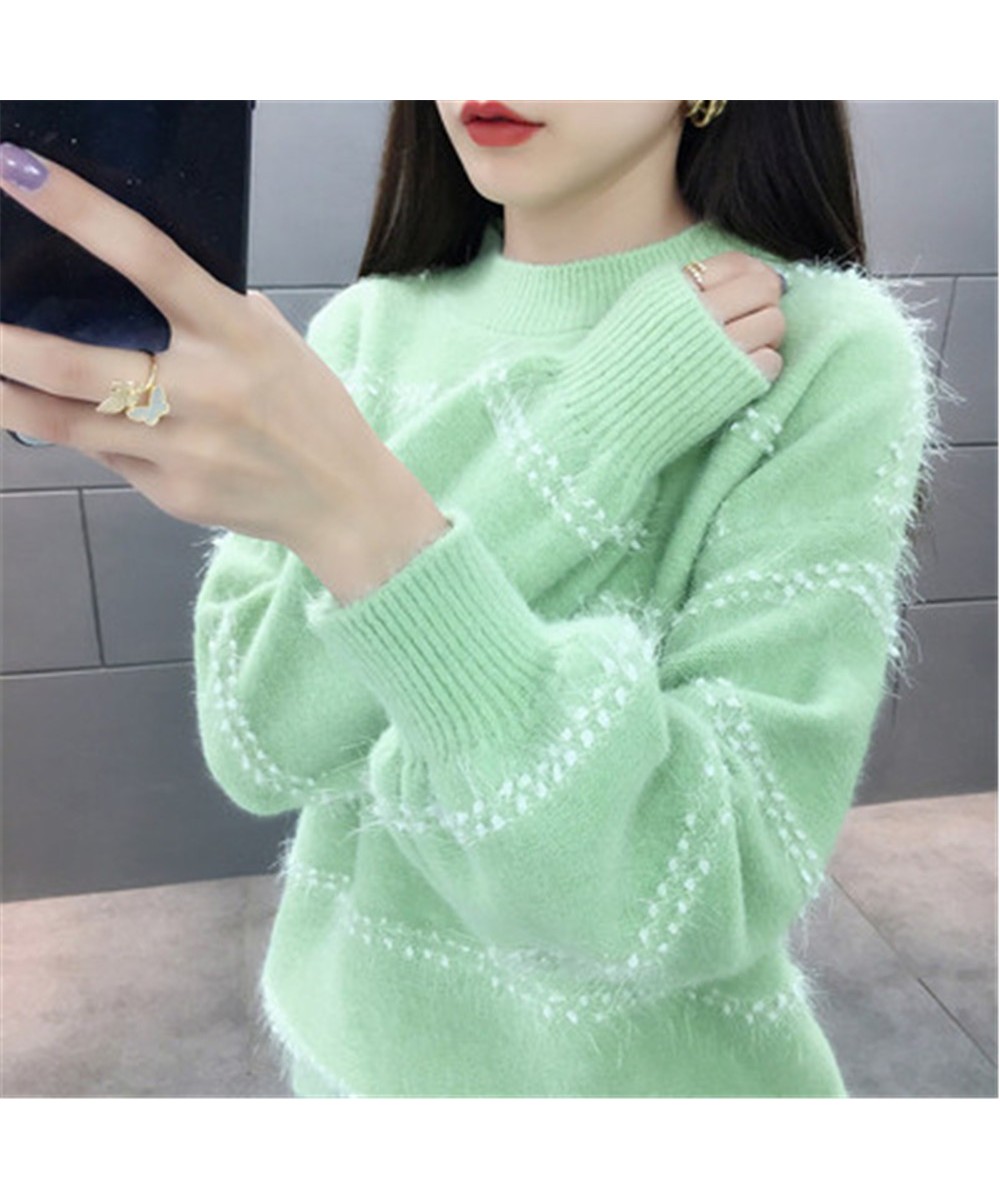 Lady Elegant Casual Warm Jumper Female Loose Pullover Sweater Tops 2023 Fashion Autumn Women Solid Knitted Sweater Pullovers ...