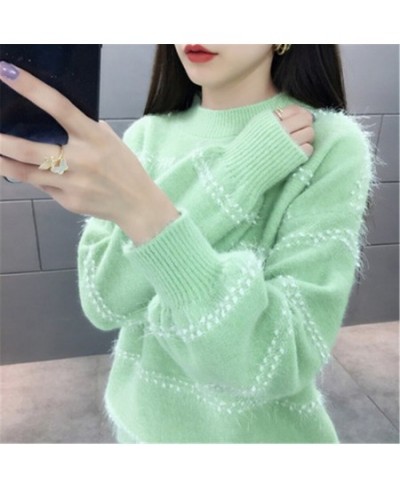 Lady Elegant Casual Warm Jumper Female Loose Pullover Sweater Tops 2023 Fashion Autumn Women Solid Knitted Sweater Pullovers ...