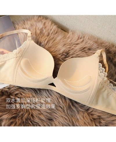 New Sexy Backless Underwear Women Thin Small Chest Push up Bras Wireless High-end Bra Top $25.57 - Underwear