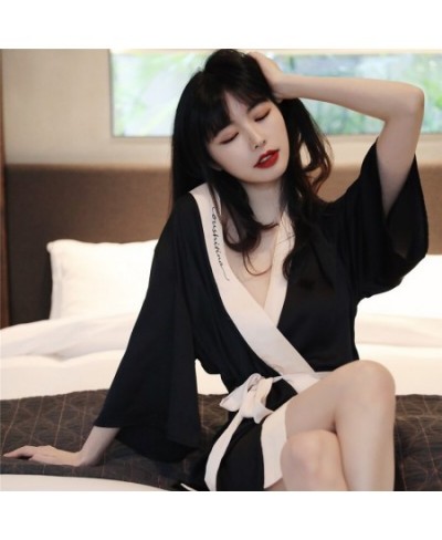 Spring Summer and Autumn Sexy Silk Two Pieces Set Nightdress Short-sleeved Homewear Pajamas Women's Suit Sleepwear Set $44.56...