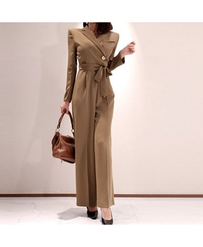 fashion spring work style women temperament outdoor comfortable solid jumpsuit cute casual high waist long jumpsuit $68.47 - ...