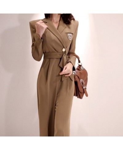 fashion spring work style women temperament outdoor comfortable solid jumpsuit cute casual high waist long jumpsuit $68.47 - ...