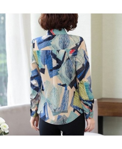 Lady Casual M-4XL Turn-down Collar Chiffon Blouses Shirts Women Spring Summer Style Long Sleeve Blusas Tops $27.77 - Tops & Tees