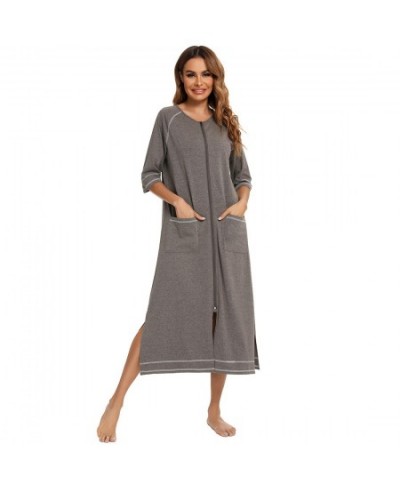 Oversized Women Bath Robe Fashion Comfort Casual Pregnant Loose Three Quarter Sleeve Sleepwear Solid Four Season Bridesmaid $...