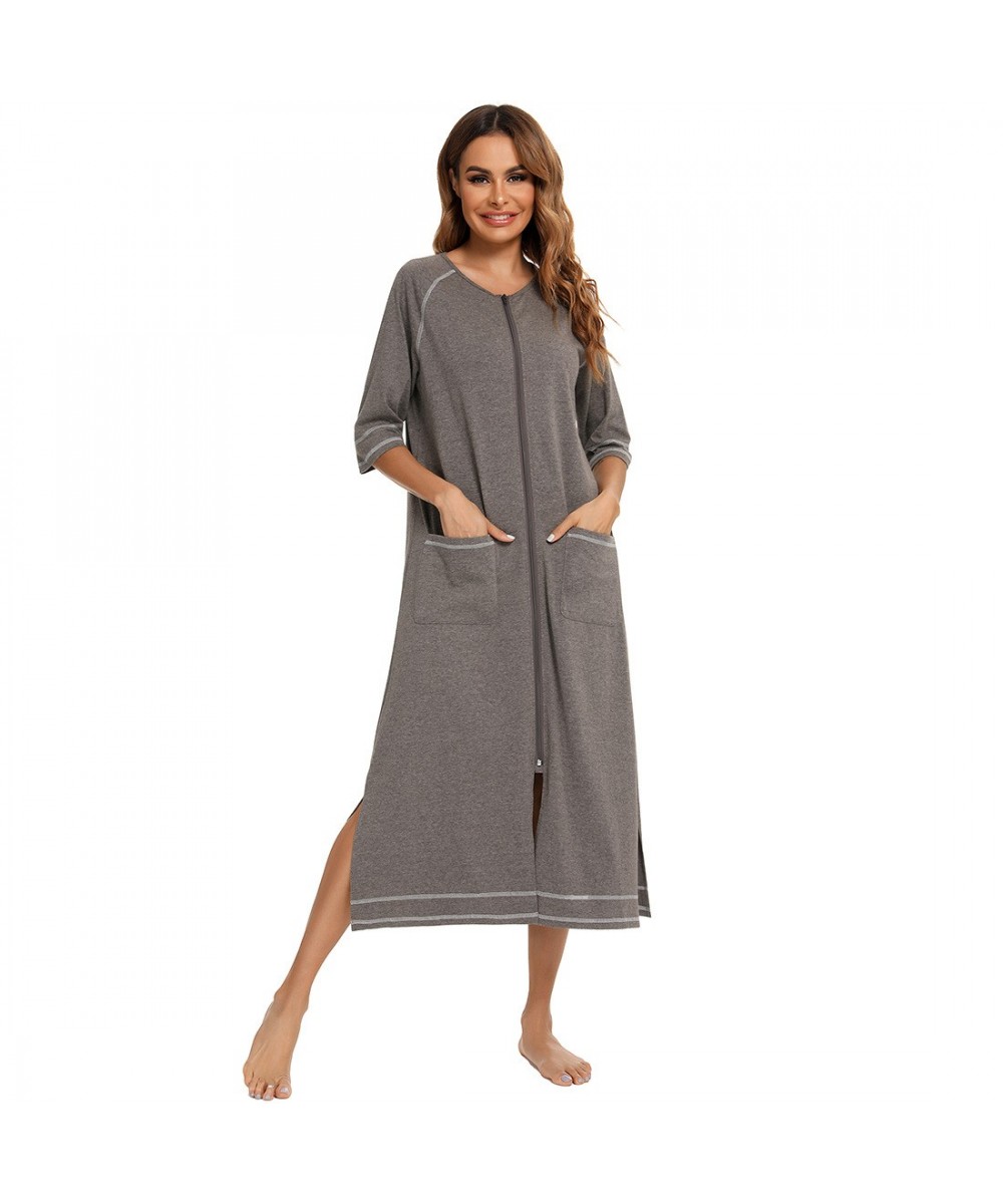 Oversized Women Bath Robe Fashion Comfort Casual Pregnant Loose Three Quarter Sleeve Sleepwear Solid Four Season Bridesmaid $...