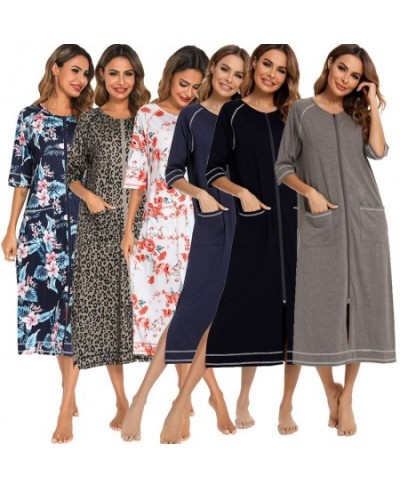 Oversized Women Bath Robe Fashion Comfort Casual Pregnant Loose Three Quarter Sleeve Sleepwear Solid Four Season Bridesmaid $...