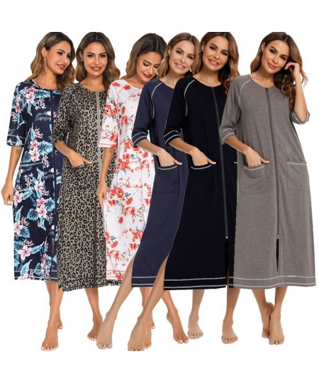 Oversized Women Bath Robe Fashion Comfort Casual Pregnant Loose Three Quarter Sleeve Sleepwear Solid Four Season Bridesmaid $...