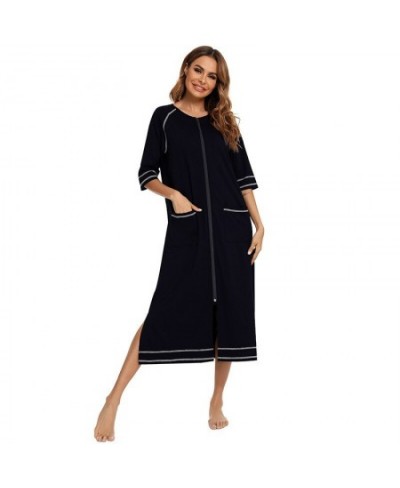 Oversized Women Bath Robe Fashion Comfort Casual Pregnant Loose Three Quarter Sleeve Sleepwear Solid Four Season Bridesmaid $...