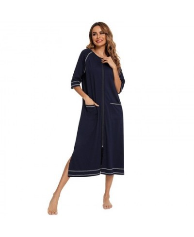 Oversized Women Bath Robe Fashion Comfort Casual Pregnant Loose Three Quarter Sleeve Sleepwear Solid Four Season Bridesmaid $...