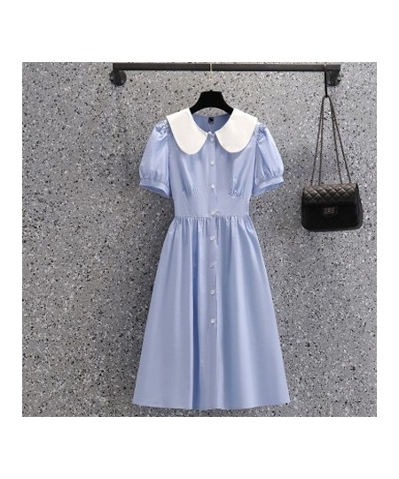 Summer Dresses for Women 2023 Plus Size 4XL Ladies Vestidos Casual Woman Robe Dress Short Puff Sleeve Female Clothing KE1540 ...